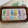 Chaveiro de Gatinho Transparente Colorido Fofo Desenho Animado Animal Pequeno de Rosto Redondo Pingente de Bolsa Chaveiro Gato Kt Sanrio