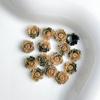 Venda por atacado on-line popular ouro preto flor acessórios para unhas resina duas cores luminosa camélia rosa usar acessórios para unhas