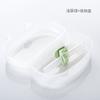 Popote para Sopa de Bebé, Herramienta de Alimentación de Agua y Papilla para Niños, Accesorios de Silicona Suave, Popote para Bebés con Hebilla, Gadget de Popote al por Mayor