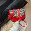 Bolsa de Ombro Nicho para Mulheres, Grande Capacidade 2025 Nova Primavera Nicho Estampa de Leopardo Retrô Simples Bolsa Quadrada Pequena