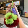 Nuevo Estilo [Quitador de Mala Suerte] Colgante de Peluche de Hoja de Toronja Adorno de Buena Suerte Estilo Celebridad de Internet Linda Decoración para Mochila Regalo para Mejor Amigo