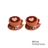 Série de Café Desenho Animado Comida Artificial Brinquedo Cola de Creme DIY Grampo de Cabelo Buraco Fivela de Sapato Material Patch Resina Pequenos Acessórios
