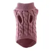 Moderna sudadera de punto trenzado para perro en otoño e invierno, nueva ropa para mascotas, color liso, cálida y cómoda