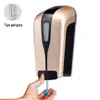 Oferta especial dispensador manual de sabonete dourado de parede hotel shampoo gel de banho caixa banheiro caixa de álcool gel para mãos