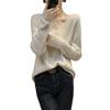 Suéter de Lana de Otoño e Invierno con Cuello en V para Mujer, Prendas de Punto de Lana Exterior, Suéter de Manga Larga, Suéter Holgado de Talla Grande, Cabello