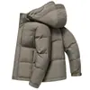 Chaqueta de plumas de longitud media para hombres de mediana edad, 90% plumón de pato blanco, tejido de seda de leche, engrosada y cálida, abrigo de plumas de invierno para hombre