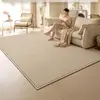Tapete para Sala de Estar, Cor Creme, Liso, Lavável, Limpável com Pano, Sofá, Quarto, Luxo Leve, Alta Qualidade, Tapete Doméstico, Impermeável, Resistente a Manchas