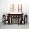 Nova Mesa de Altar Estilo Chinês para Uso Doméstico, Mesa de Altar Rústica, Mesa para Incenso, Mesa dos Oito Imortais, Conjunto de Seis Peças, Mesa de Madeira Maciça