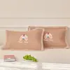 Funda de almohada de algodón puro, Par de algodón, Funda de almohada de gasa de dibujos animados, Antideslizante, Anticaída, Funda de almohada para el hogar, Paquete individual