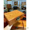 Mejor Producto Anual: Caja de Almacenamiento de Palo de Rosa Birmano, Caja de Joyería de Madera Maciza de un Solo Panel con Cerradura para Joyería y Documentos