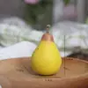 Chumfun Talla de Madera Pintada a Mano Manzana Pequeña Modelo de Fruta Artificial Adornos Decorativos Accesorios Manzana Verde Manzana Roja
