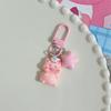 Llavero de cerdo rosa con cielo estrellado, colgante de mochila escolar con estrella rosa, corazón de niña dulce, lindo cerdo, accesorios para estudiantes