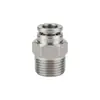Acero Inoxidable 304 PC8-02 Conector Rápido Recto 8mm Manguera de Aire Neumático Rosca Macho Conector Rápido Resistente a la Corrosión A Prueba de Fugas