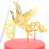 Horneado Pastel de Cumpleaños de Compromiso Adornos Decorativos Ventilador Enchufe Fénix Grulla Cumpleaños ins Estilo Retro