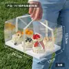 Caja para Cupcakes con Ventana Caja de Embalaje Cartulina Blanca de Grado Alimenticio Mascota Transparente Espesada Caja para Postres para Llevar de 4 Piezas