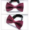 Moda masculina casual pajarita coreana formal de negocios pajarita plana negra rojo vino poliéster seda pajarita en stock