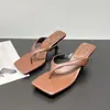 Sandalias de Tira Cuadradas de Moda para Mujer, Estilo Celebridad de Internet Verano 2026, Chanclas de Tacón Fino para Exteriores, Sandalias de Tacón Alto para Chicas Populares