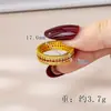 Popular Pulseira Geométrica Dourada Vietnamita com Zircônia Inlaid Conjunto de Anel Anel Colar Decoração Venda Direta
