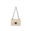 Bolsa Transversal Texturizada de Alta Qualidade Vintage Nova Versão Coreana Bolsa Quadrada Pequena com Corrente Bolsa de Ombro Stylish para o Dia a Dia para Mulheres