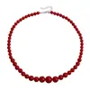 Moda Europea y Americana Transfronteriza Joyería Sexy Collar de Cuentas Rojas Ins Diseño Sencillo Conjunto de Joyas Versátil de Moda
