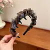 Diadema de Malla Graduada con Perlas de Bosque Brumoso de Caña Alta Accesorio Versátil para el Cabello para Recoger el Cabello Suelto para Mujeres