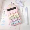 Esquema de cores dopamina, calculadora de estudante, portátil, cor gradiente, display de 10 dígitos, calculadora financeira