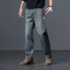 Moda Masculina Fengshe / Lançamento Outono-Inverno 2026 Jeans Reto Vintage Novo para Homens, Calças Longas Soltas e Versáteis