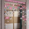 Panda Chica Lazo Rosa Corazón Amor Hogar Dormitorio Velcro Pegatina Partición Cortina de Puerta sin Perforaciones