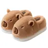 Chinelos de algodão Capivara para homens, novo 2026 outono e inverno para casa, antiderrapantes, de pelúcia, quentes, de algodão para mulheres