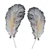 Adornos Decorativos para Pastel de Cumpleaños Pluma de Perla de Avestruz Natural Enchufe Marca Beige Postre Rojo de Internet