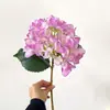 Simulação de alta qualidade única hidratante hortênsia decoração de flor artificial decoração de mesa casamento decoração de casamento flor falsa atacado