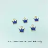 Accesorios de Colgante para Pulsera de Esmalte Morado DIY para Niñas, Joyería de Pulsera de Luna, Componentes de Aleación Hechos a Mano