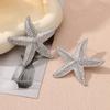 Brincos de estrela do mar estilo europeu e americano de verão quente de brocado de nuvem, tendência de moda simples, elementos de estrela do mar, brincos femininos