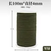 Cuerda de Paracord de Nueve Hilos para Camping, Cuerda Trenzada de Barril de 9 Hilos, Pulsera de Cuerda de Supervivencia de Emergencia, Cuerda de Rescate Fuerte para Exteriores, 100m