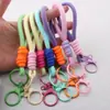 Lanyard para Teléfono de Malla Personalizado Creativo Color Sólido Bloqueo de Color Llavero de Muñeca Llavero de Mochila Lanyard Colgante
