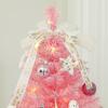 Árbol de Navidad de Escritorio Nuevo Rojo de Internet Paquete de Árbol de Navidad Rosa 45/60cm Adornos Navideños Creativos para Escaparate de Centro Comercial