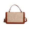 Bolsa Pequena Quadrada Retrô 2026 Novo Estilo Coreano Patchwork Color-Blocking Tendência Versátil Bolsa de Ombro Transversal