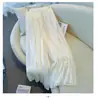 Falda Pantalón Ancha Blanca Transparente de Seda Hielo para Mujer, Verano 2026 Delgada de Cintura Alta Fluida Casual