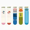 Calcetines de Baloncesto para Otoño e Invierno, Calcetines de Pareja, Estilo Nuevo Estudiante, Serie de Animales Locos, Dibujos Animados Anime, Calcetines Versátiles y Lindos de Media Pantorrilla