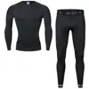 Conjunto Deportivo de Running y Fitness Primavera-Verano Transfronterizo Mallas de Compresión para Entrenamiento en Bicicleta Hombre Manga Larga Transpirable Secado Rápido Capa Base
