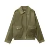 Ropa Europea y Americana Transfronteriza Aliexpress Chaqueta Popular de Gamuza Chaqueta de Bolsillo