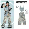 Roupas de Hip-Hop e Jazz para Meninas Verão Mostrando o Umbigo Macacão Jeans com Alças Roupas da Moda para Passarela Roupas de Jazz
