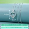 Folha de mil cores S925 prata esterlina oco zircão amor pingente brincos pingente terno simples comércio exterior AliExpress terno all-matching