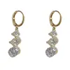 Ear Cuff de Franja com Zircônia Envolvente de Luxo Leve Francês Personalidade Exquisito Fashionável Versátil Brilhante Super Afinando Brinco Pendente Feminino