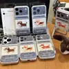 Funda de Teléfono de Cachorro Bordada en Mezclilla Compatible con iPhone 16 Pro Max Funda para Teléfono Apple 17 Funda de Cambio Rápido Electrochapada