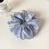 Goma para el cabello de lunares finos estilo coreano para mujer, Goma para el cabello de gran tamaño de temperamento simple de alta gama, Accesorios para el cabello versátiles para uso diario, Tejido suave para mujer