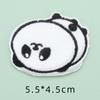 Pegatinas de tela bordadas de panda lindo toalla bordada autoadhesivas tela chaqueta de plumas chaqueta accesorios de ropa parches pegatinas