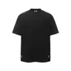 Yidao Vintage 2026 Verão Novo Bordado de Letra Desconstruída Manga Curta Marca de Tendência Nicho Masculina Gola Redonda Solta Meia Manga