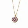 Colar Cruz Feminino Pequena Flor Margarida Zircônia Nicho Design de Luxo Leve Senso de Design Pingente Simples Temperamento Colar Nicho