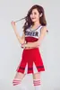 Disfraces de Danza de Porristas Estilo Grupo de Chicas para Eventos Deportivos de Equipo de Fútbol y Atuendos de Gimnasia